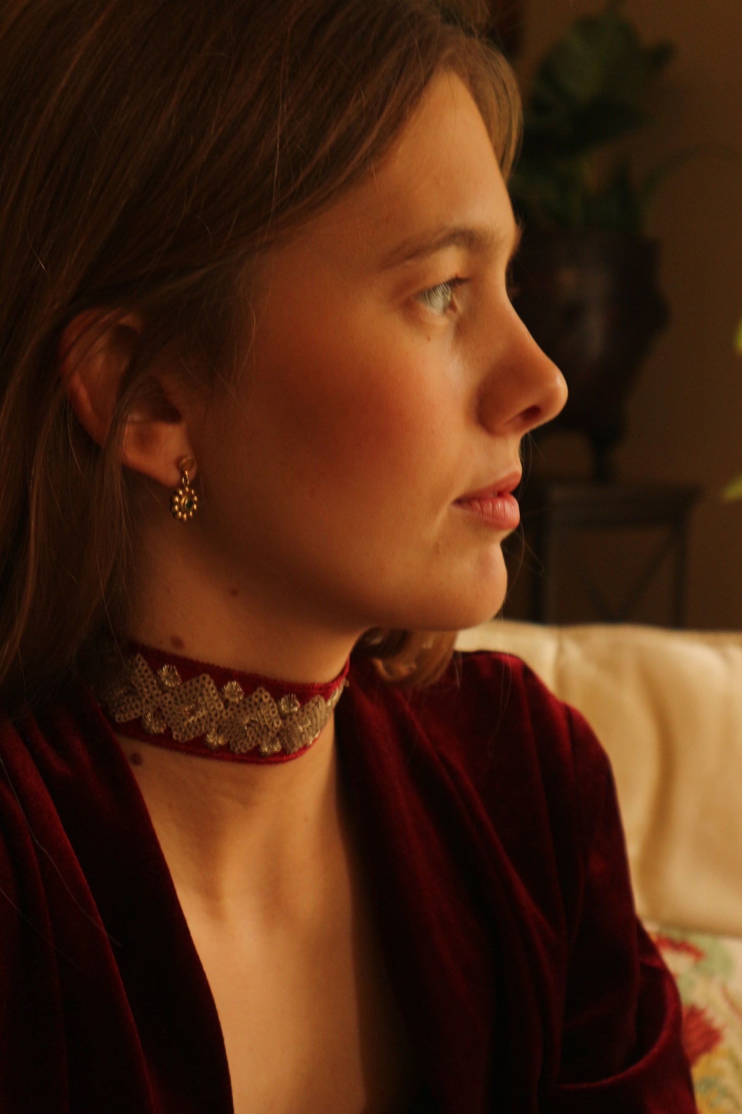 Choker "Marieta rojo"