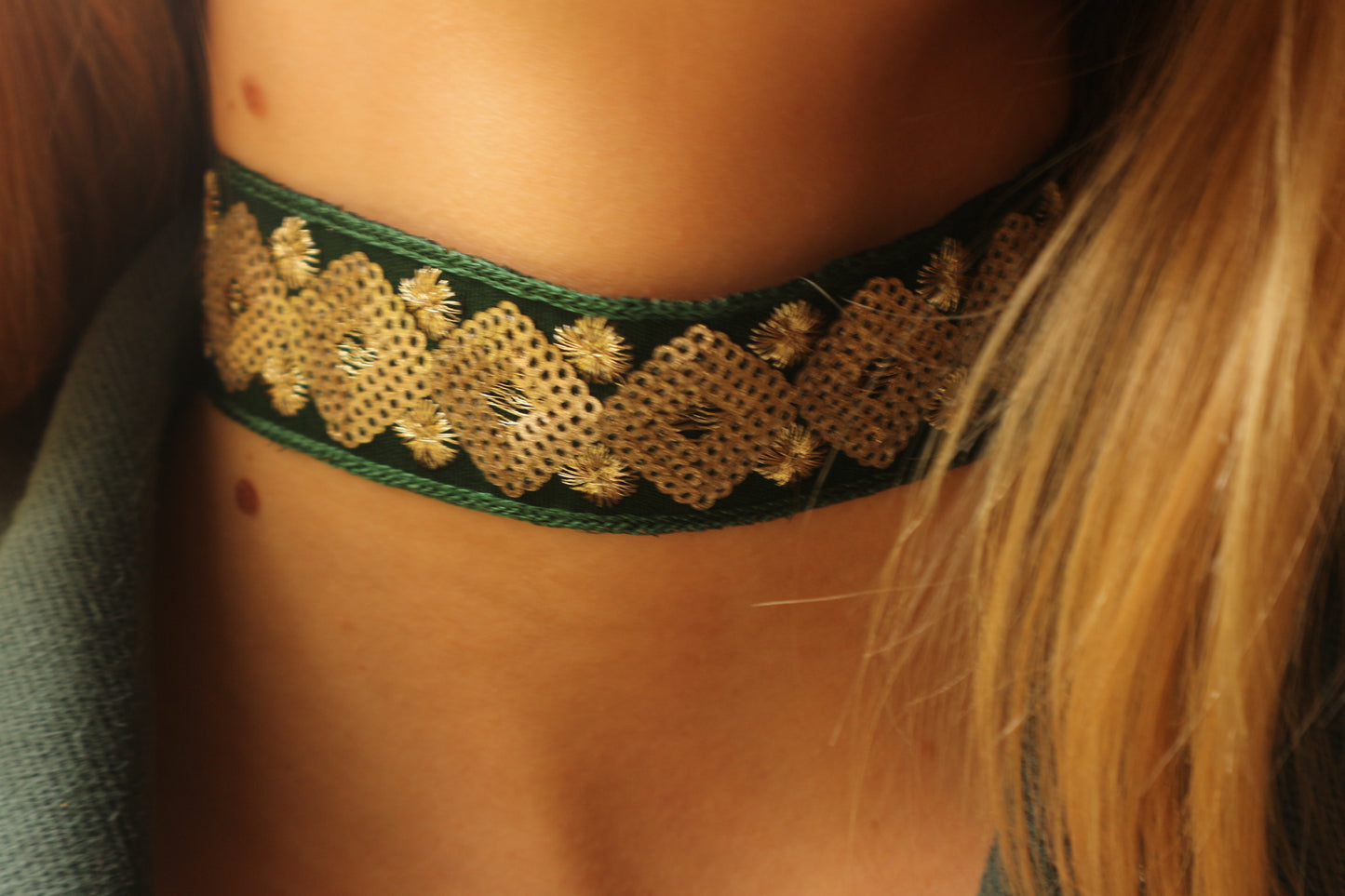 Choker "Marieta verde"