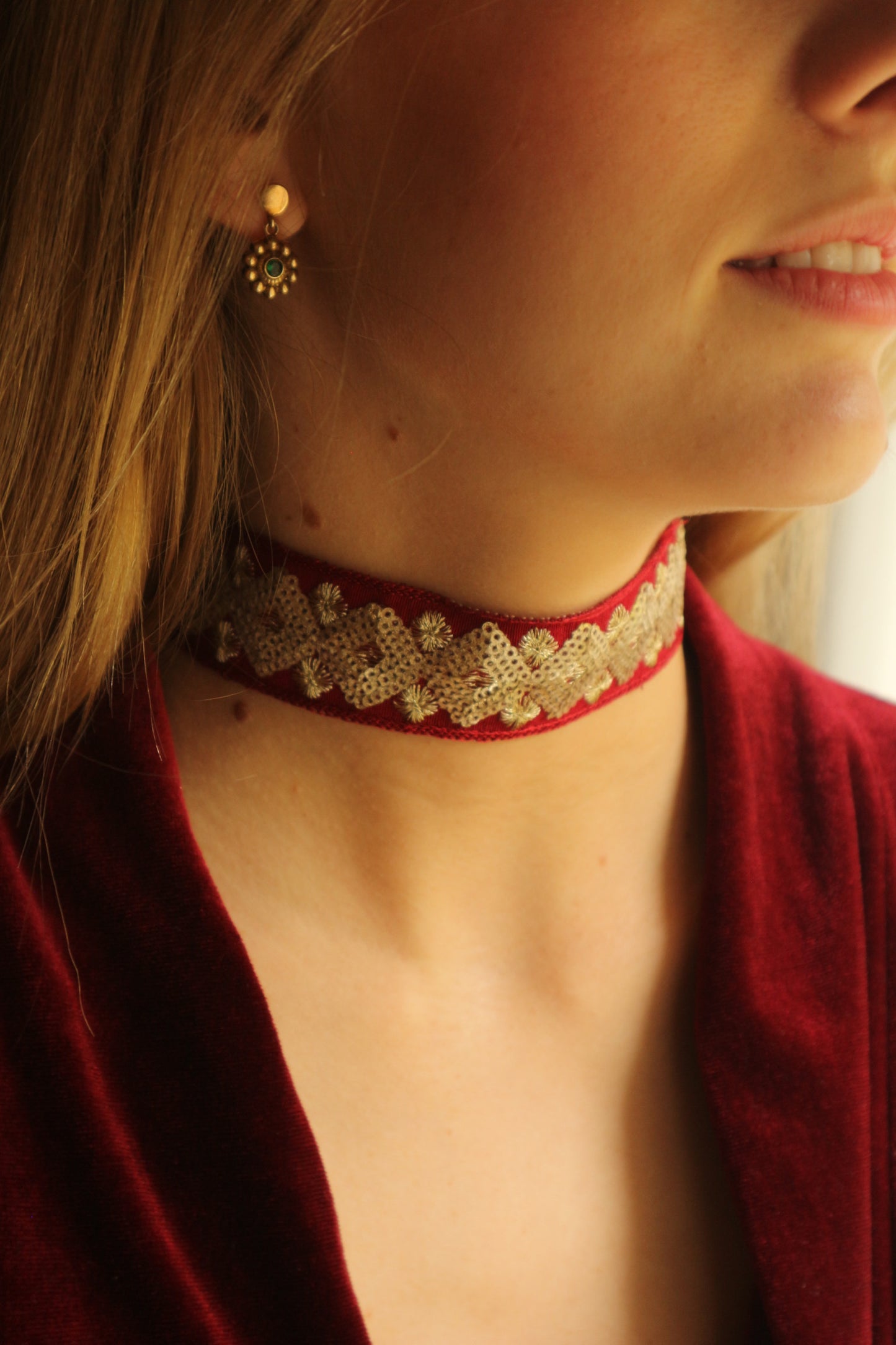 Choker "Marieta rojo"