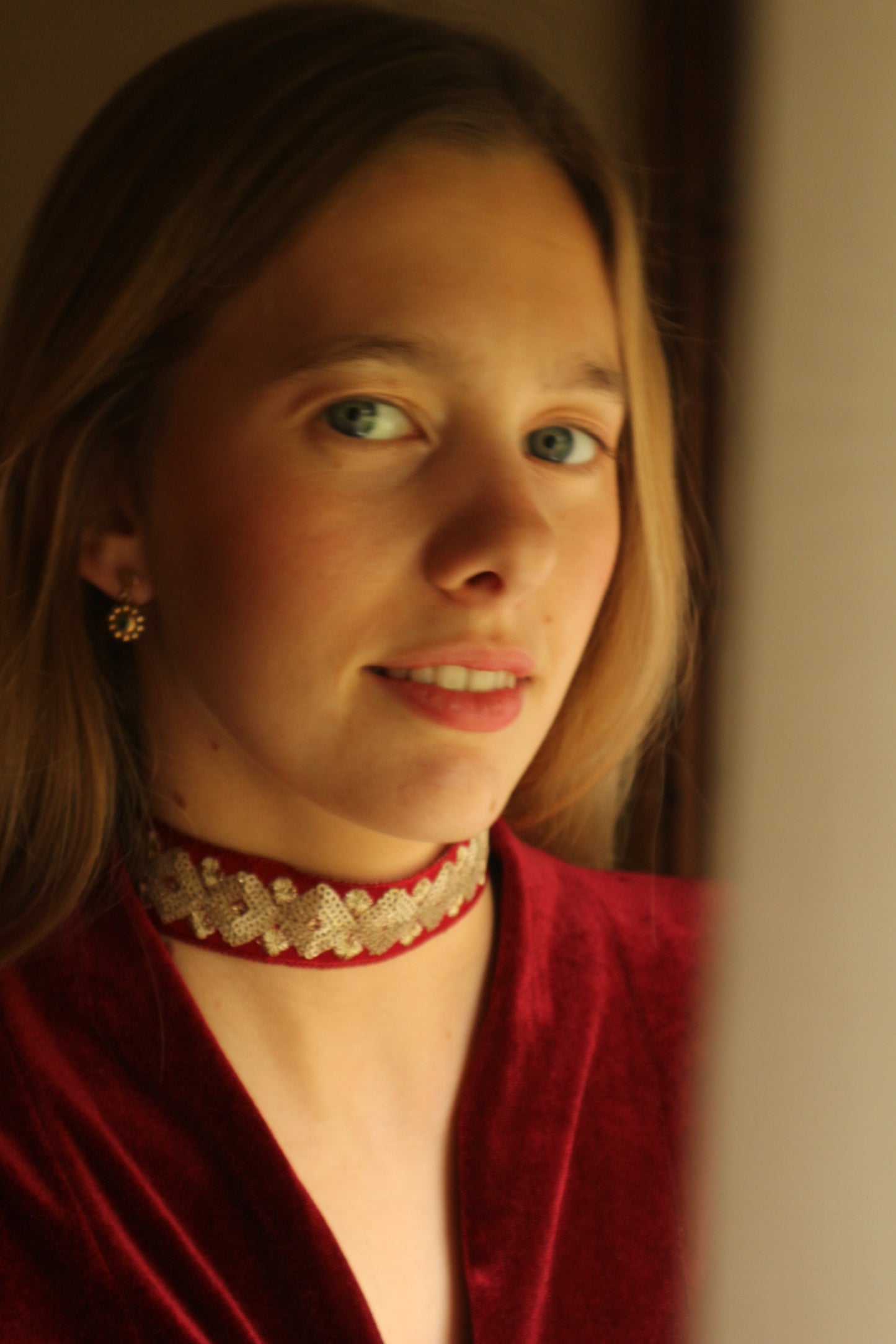 Choker "Marieta rojo"