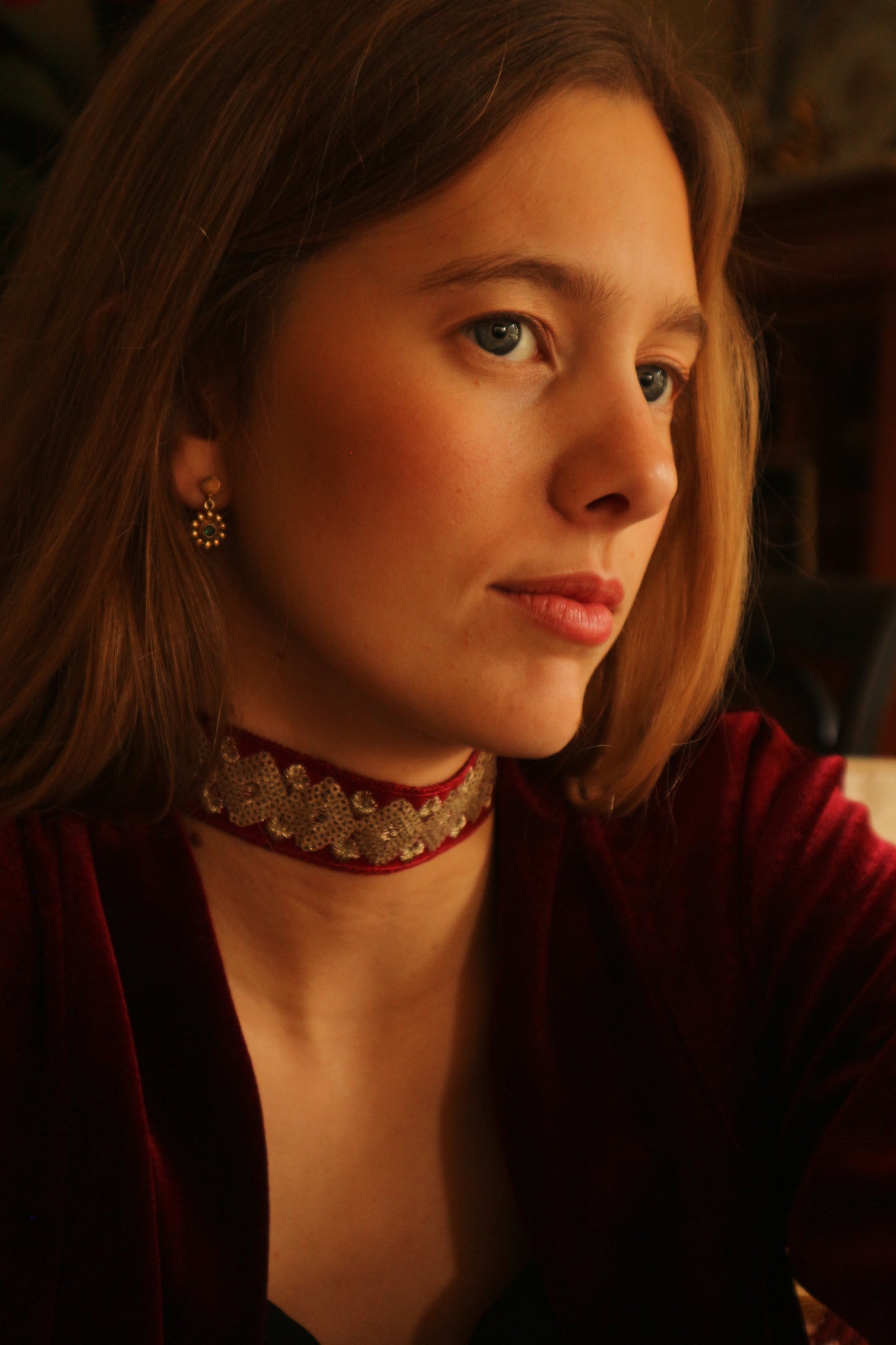 Choker "Marieta rojo"