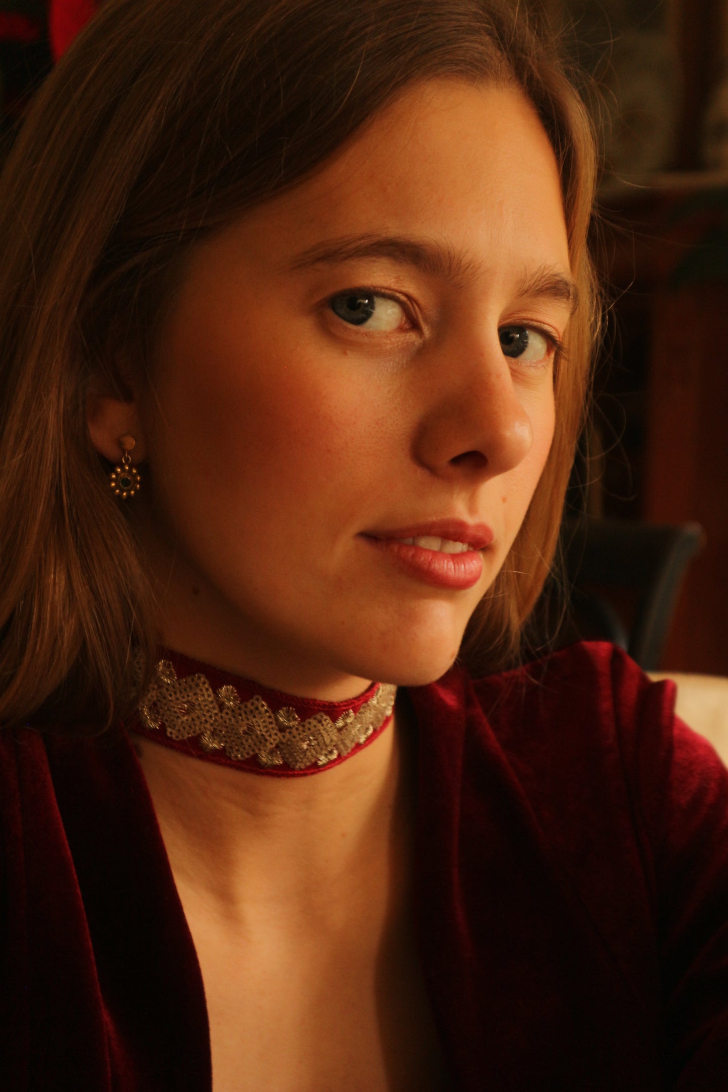 Choker "Marieta rojo"